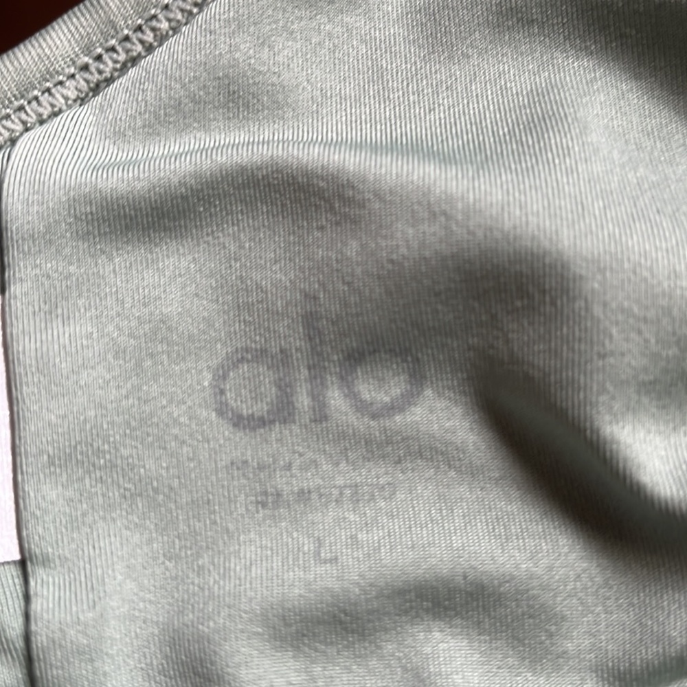 ALO Yoga Light Sage Strappy Sports Bra - Picture 4 of 8